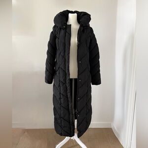 Steve Madden Black Long Puffer Coat